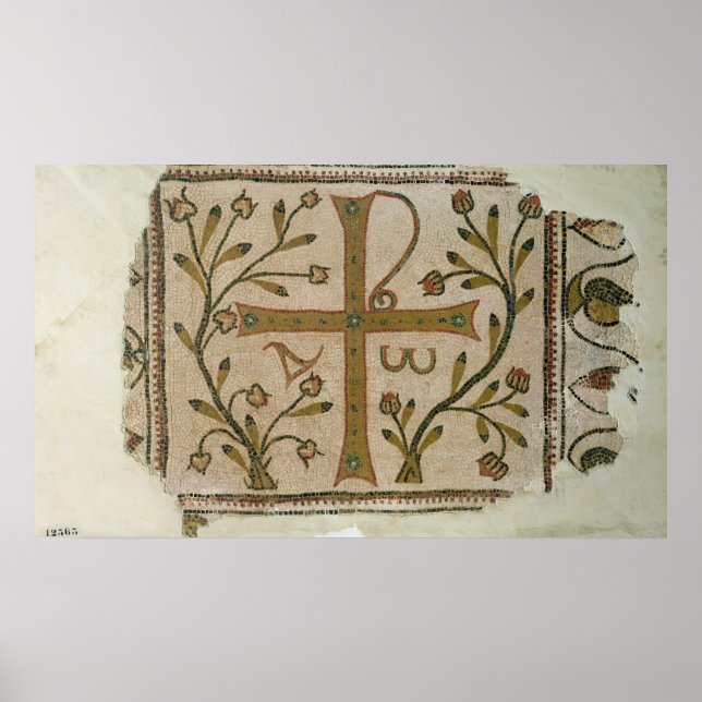 Poster Cruz de Sbeitla, da Basilica de Henchir Ali (Frente)