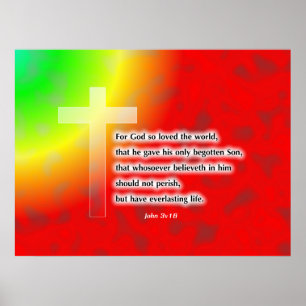 Poster Cruz do arco-íris