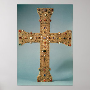 Póster Cruz do relicário da abadia de Valesse