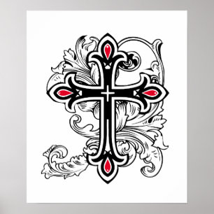 Poster Cruz gótica