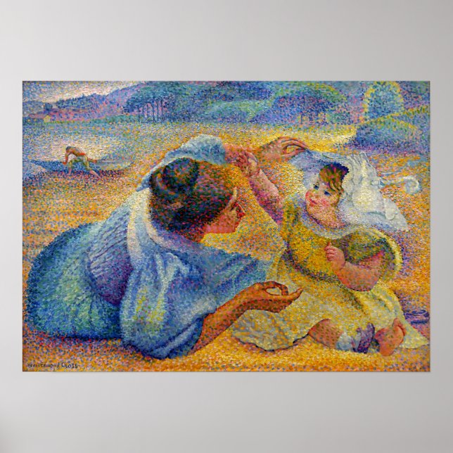 Poster Cruz - Mãe Brincando com seu Filho 1897 (Frente)