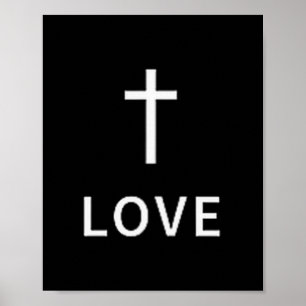 Poster Cruz Minimalista Cristã Amor Sutil Modo Religioso