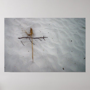 Póster Cruz na areia