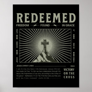 Poster Cruz Redimida Cristã Páscoa Efésios Homens Mulhere