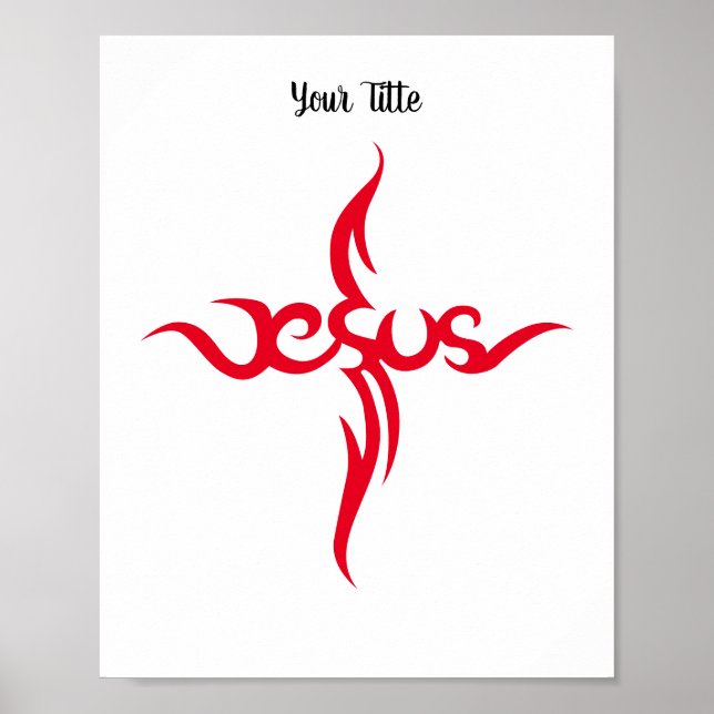 Poster Cruz Tribal De Jesus (Frente)