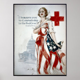 Póster Cruz vermelha americana do KRW