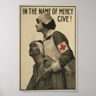 Póster Cruz vermelha de WWI