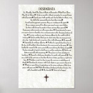 Póster Cruz vermelha dos DESIDERATA