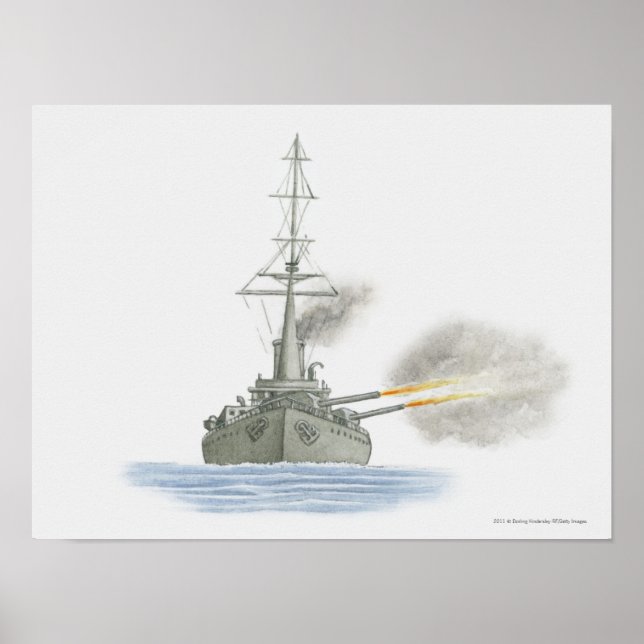 Poster Cruzador de batalha britânico (Frente)