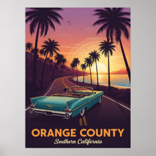 Poster Cruzamento convertível clássico através do condado