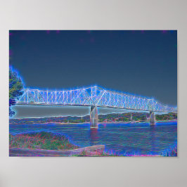 Poster Cruzamento de Ponte Sobre Linhas Elétricas do Rio 