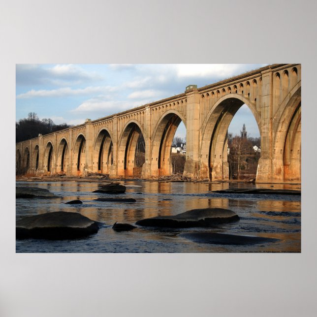 Póster Cruzamento do rio Sunset (Frente)