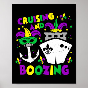 Poster Cruzamento E Boozação Do Cruzeiro Mardi Gras Corre