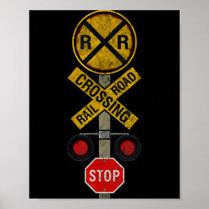 Poster Cruzamento Ferroviário Modelo de Locomotiva Amante