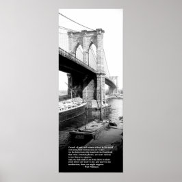 Poster Cruzando Brooklyn Ferry Nova Iorque Walt Whitman
