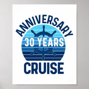 Poster Cruzeiro de 30 anos de aniversário de casamento Ca