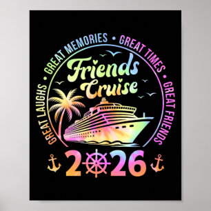 Poster Cruzeiro de amigos 2026 Viagem de férias Cruzeiros