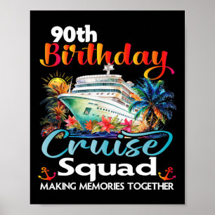 Poster Cruzeiro de Aniversário de 90 anos Amigos Família