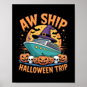 Poster Cruzeiro de Halloween da embarcação assustadora Vi