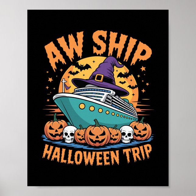 Poster Cruzeiro de Halloween da embarcação assustadora Vi (Frente)