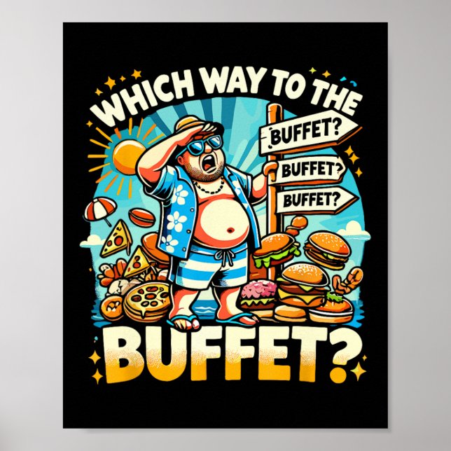 Poster Cruzeiro Divertido Qual é o Caminho para o Buffet  (Frente)