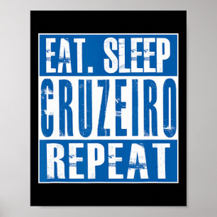 Poster Cruzeiro Futebol - Camisa Cruzeiro - Preto Infanti