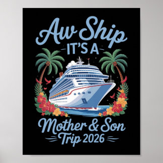 Poster Cruzeiro Mãe Filho 2026 Férias Família Corresponde