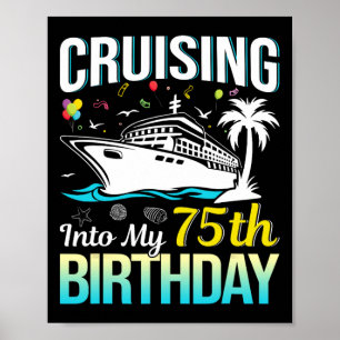 Poster Cruzeiro Para Meu 75º Aniversário 75 Anos de Idade