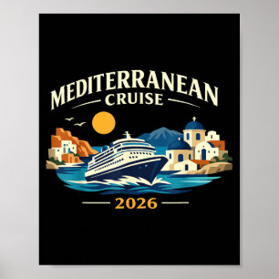 Poster Cruzeiro pelo Mediterrâneo 2026 Viagem de Férias p