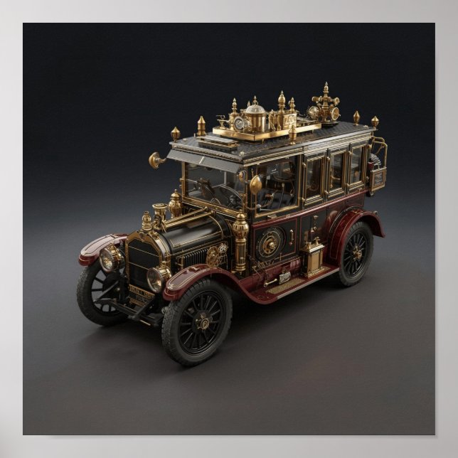 Poster Cruzeiro Policial Retro Steampunk (Frente)