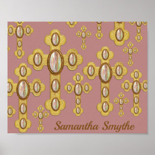 Poster Cruzes Amigadas com 6 Faux Opals -