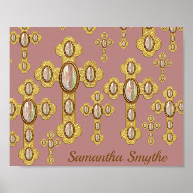 Poster Cruzes Amigadas com 6 Faux Opals - (Frente)