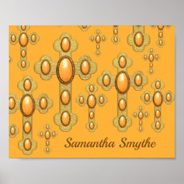 Poster Cruzes Amigadas com 6 Faux Sardonyx -