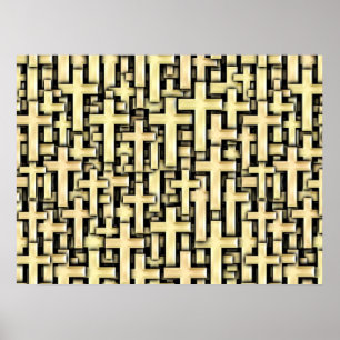 Poster Cruzes douradas