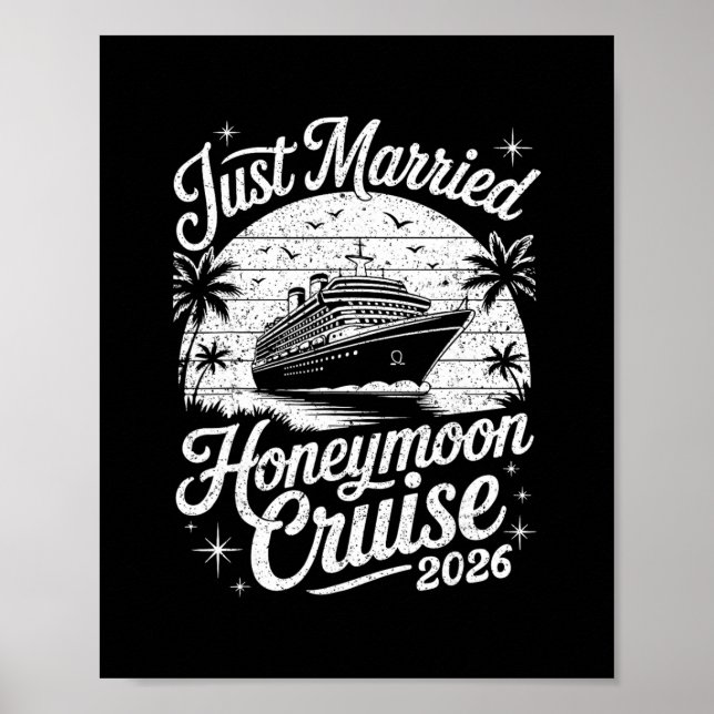 Poster Cruzzeiro de Lua de Mel Recém-Casados 2026 Fofo (Frente)