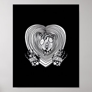 Poster Crying Heart Classic - Skeleton mãos Heart