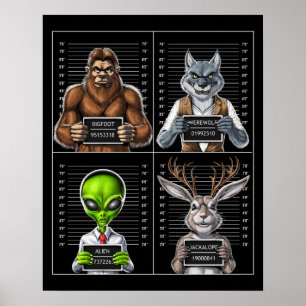Poster Cryptids Mugshot