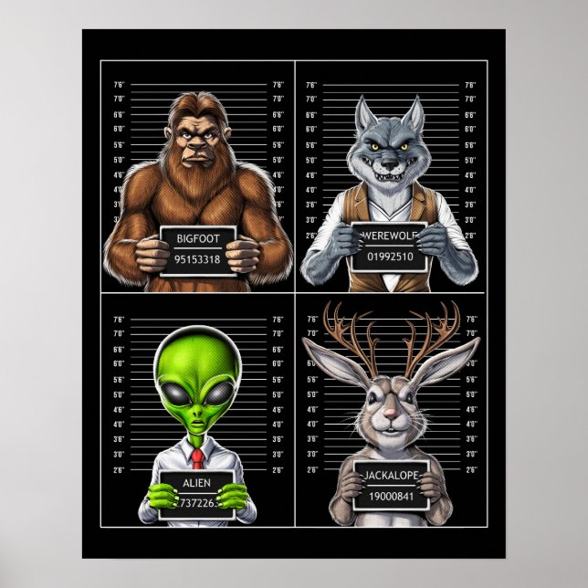 Poster Cryptids Mugshot (Frente)