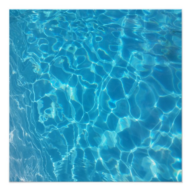 Póster Crystal Clear Sky Blue Pool Water (Frente)