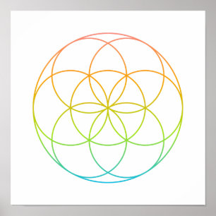 Póster Crystal Grid - Seed Of Life
