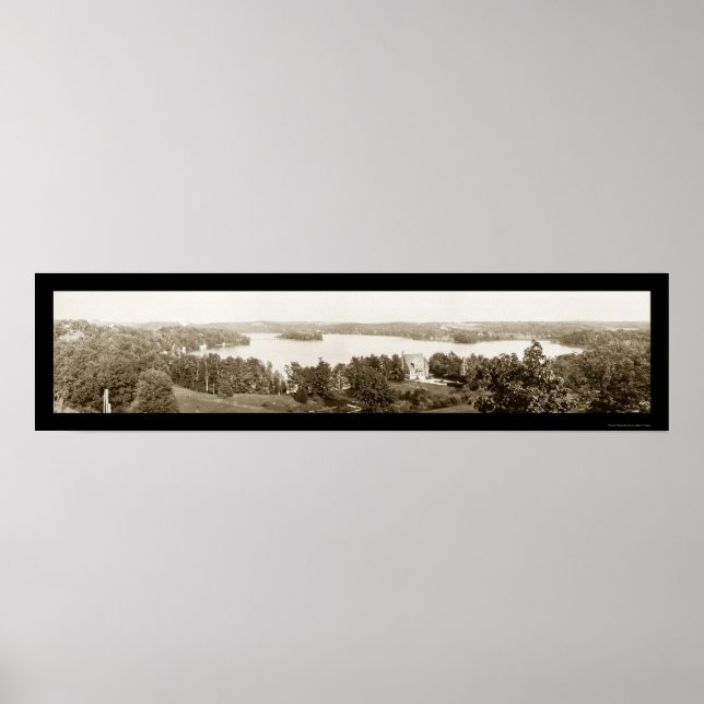 Poster Crystal Lake Wisconsin Foto 1913 (Frente)