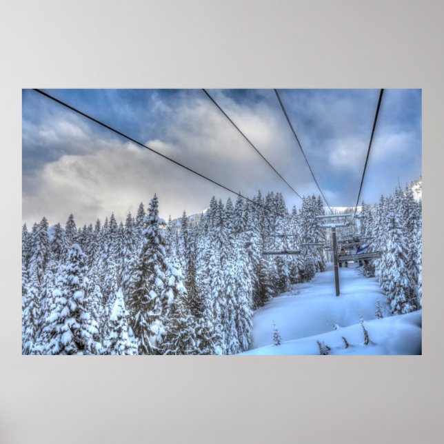 Póster Crystal Mountain Ski Resort, perto de Mt. Rainier  (Frente)