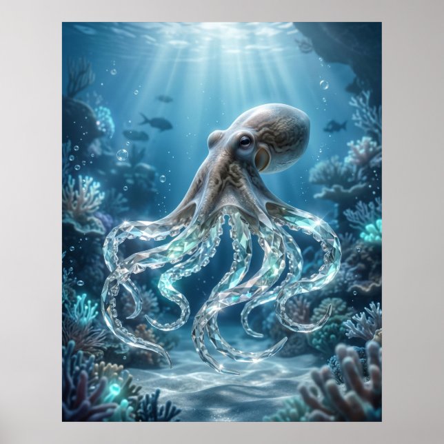 Poster Crystal Octopus Reef Light (Frente)