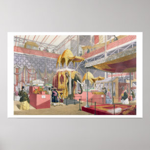 Póster Crystal Palace, a Corte Indiana, pub. por Dickinso