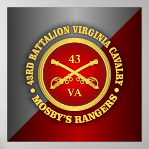 Póster CSC -43º Batalhão Virgínia Cavalaria (Mosby)