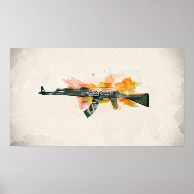 Poster CSGO AK47 Wasteland Rebel (Frente)