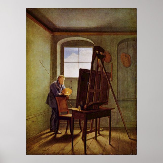Póster Cspar David Friedrich no estúdio (Frente)