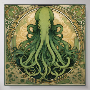 Poster Cthulhu Art Nouveau