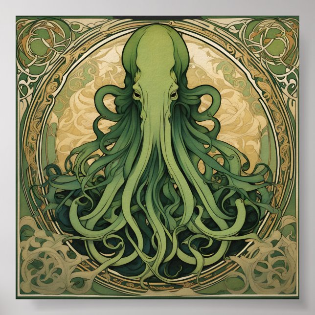 Poster Cthulhu Art Nouveau (Frente)