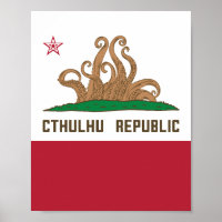 Cthulhu República da Califórnia Flag Lovecraft